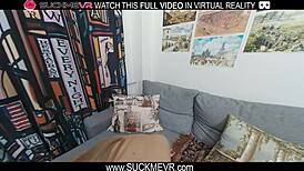 Naughty girl hazel grace want big black cock in her mouth in vr