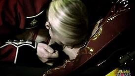 Bisexual Women Play With Dildo In Group Sex With Soldiers