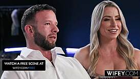 Thirsty Blonde Wife Tiffani Diamond Rides Double BBCs Deepthroat Facial Creampie