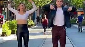 sexy dancer in tight leggings moves for you