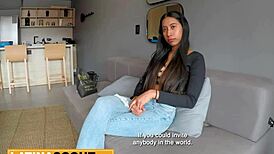 Busty Latina Teen Sucks Producer Cock During Casting