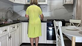 Experienced old woman takes stepsons cock anally