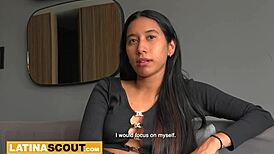 Busty Latina Teen Sucks Producer Cock During Casting