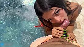 I Suck My Stepbrothers Cock In The Jacuzzi I Get So Hot