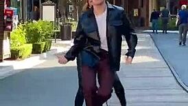 sexy dancer in tight leggings moves for you