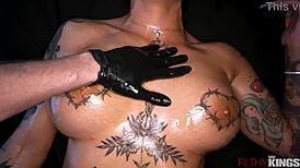Tattooed Hottie Gets Massaged And Anal