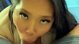 Sucking his balls and cock extra sloppy after work pov blowjob cumshot in mouth facial