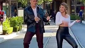 sexy dancer in tight leggings moves for you