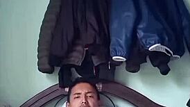 recopilacion de joven moreno sacando su leche