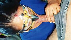 Chubby bhabhi cumshot in mouth all cum swallowed