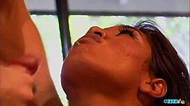 asian gets bukkake after messy drilling 🔥