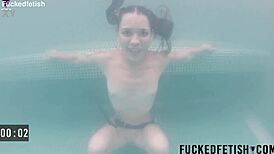 yessica bunny skinny underwater wet swimming