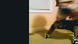 Black milf dances and drops ass for anal