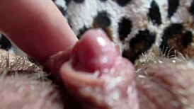huge clit rubbed to intense orgasm