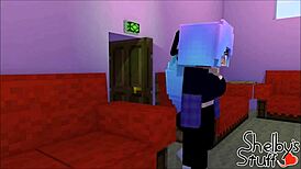minecraft lesbian girls kiss and play with toys