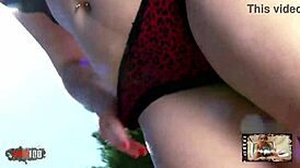 la chubby little 18+ redhead mey max removing clothes next to the pool