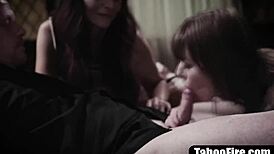Step parents exchange step daughters to fuck them