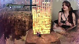 lovense connected gaming sexy bimbo plays bayonetta