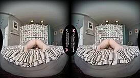 Solo Teen 18+ Brunette Lana Tylor Is Masturbating In Vr