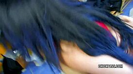 Yesenia rock bounces on a stiff cock