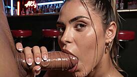 Young Woman From Bar Gets Seduced By Client