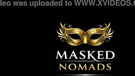 curvy brazilian gives masked oral outdoors