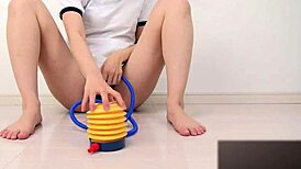 Asian balloon popping fetish leads to intense screaming