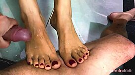 A Quick Foot Treatment To Drain His Balls