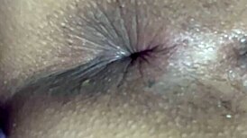 tight asshole gape close up with swollen pussy lips visible