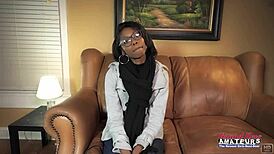 sylvia takes thick cock deep in her tight ebony asshole