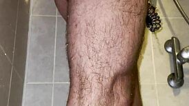 im taking a shower with a chastity belt on my penis