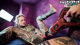 Inked Cuties Anal Fuck Machine Squirt Atm