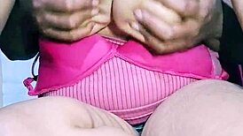 Very hot desi indian girl pressing big boobs hard and moaning