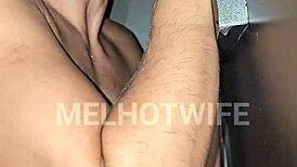 wife enjoys sucking stranger in cabin while husband watches