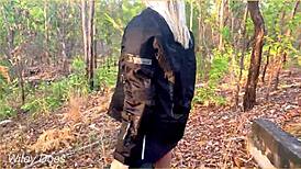 Short skirt no panties oops in public outdoors