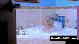 stepmom brooke paige stepson spies on her shower and masturbates