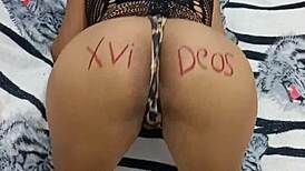 bikini hotwife twerks her big latina ass in doggystyle