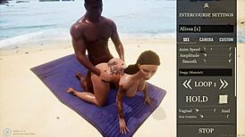Wild Life Big Ass Big Tit Curvy White Milf Alissa Fucks Big Black Dick Locu On The Beach