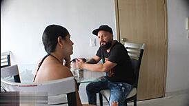 unknown puta takes money for sex with boyfriend away