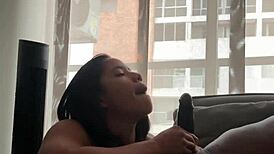 My stepfathers huge cock enters my tight mouth
