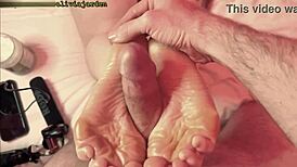 Sexy Big Ass Krampus Gives Footjob In Costume