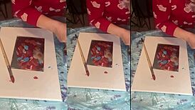 in big eyeglasses asmr acrylic art bloom in the mist part 1