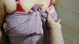 desi wife snigdha enjoyed her tit massage