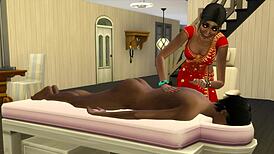 Indian stepmom gives virgin stepson massage