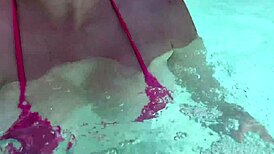 artemisia love showing her perfect big tits in a micro bikini underwater