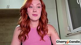 italian guy has his first pornstar experience with cherry-candle