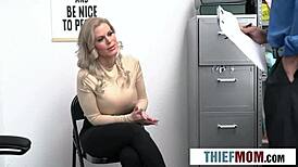 big titted store thief rides guard to keep cops away