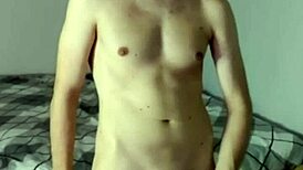 amateur masturbates and cums hard on webcam