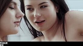 lucy li and candice luca erotic lesbian fuck outdoors